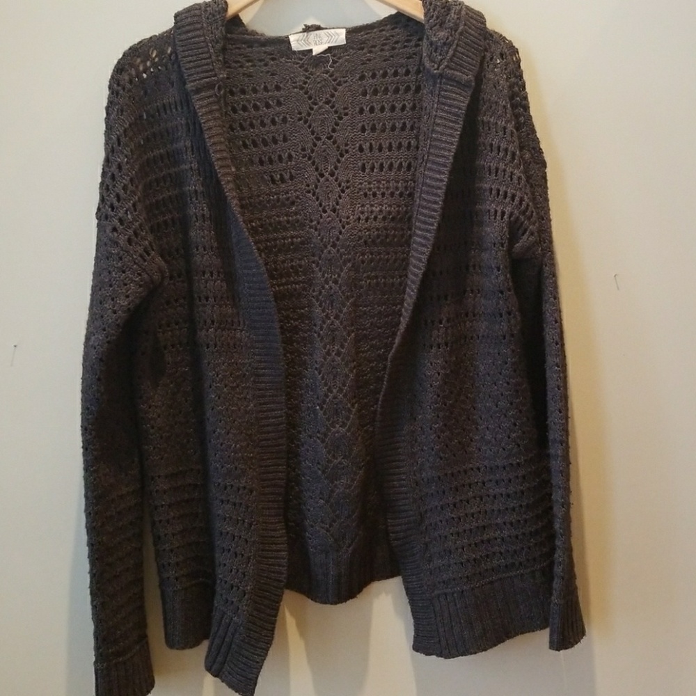 Pink rose,knitted cardigan
